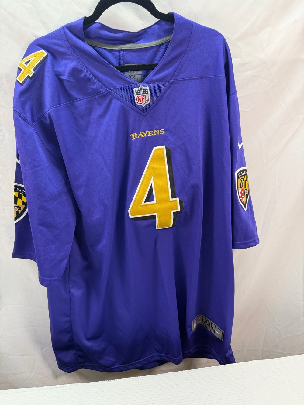 NIKE Baltimore Ravens Zay Flowers #4 On Field NFL Jersey Men’s XXL Purple
